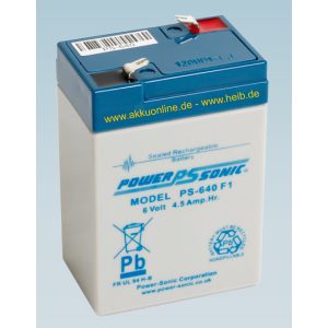 Power-Sonic 6V 4,5Ah Blei-Vlies Akku AGM PS-640