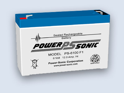Power-Sonic 6V 10Ah Blei-Vlies Akku AGM PS-6100 VdS