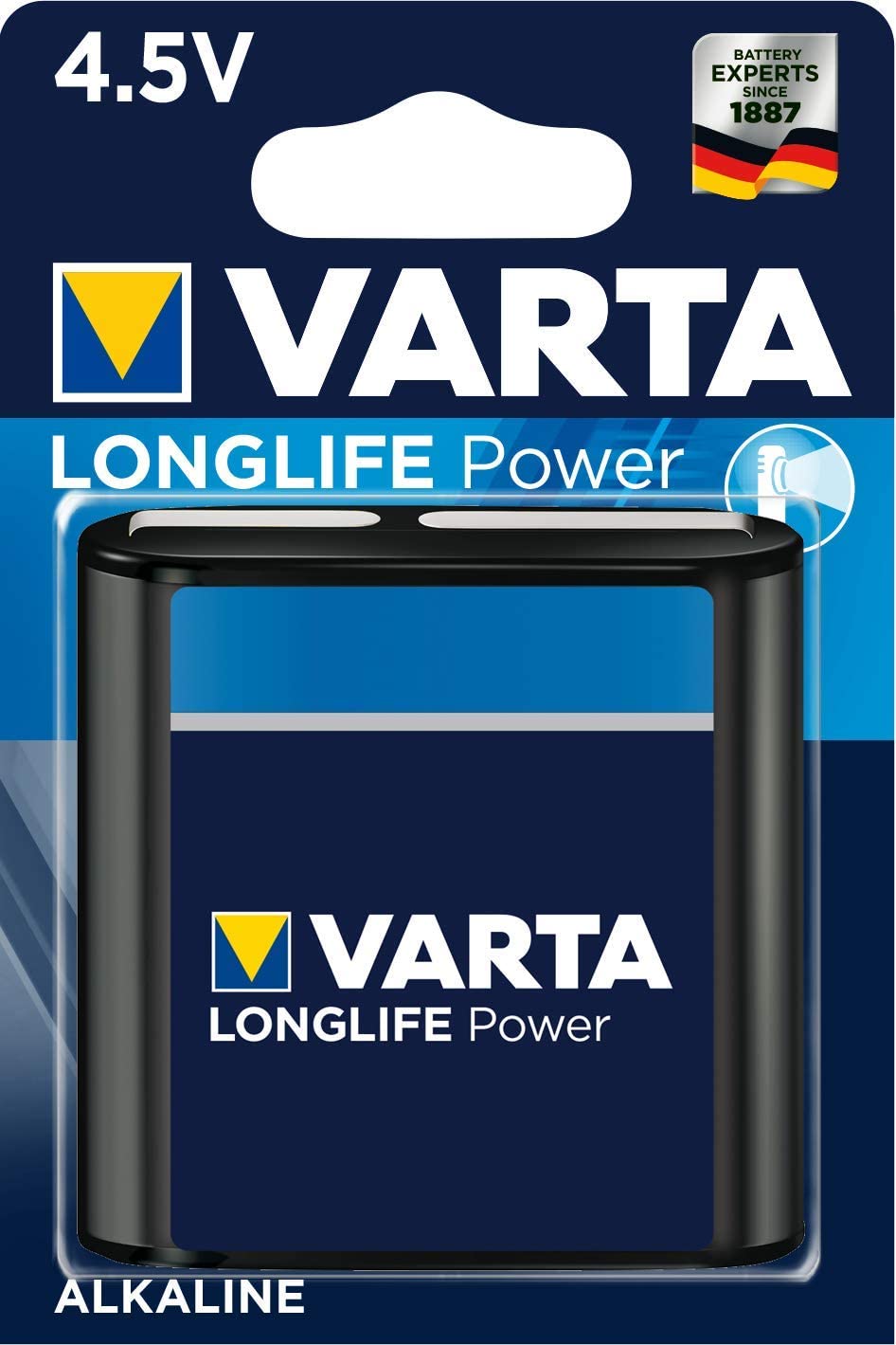 Varta 4912 Longlife Power Flachbatterie - 1er Blister