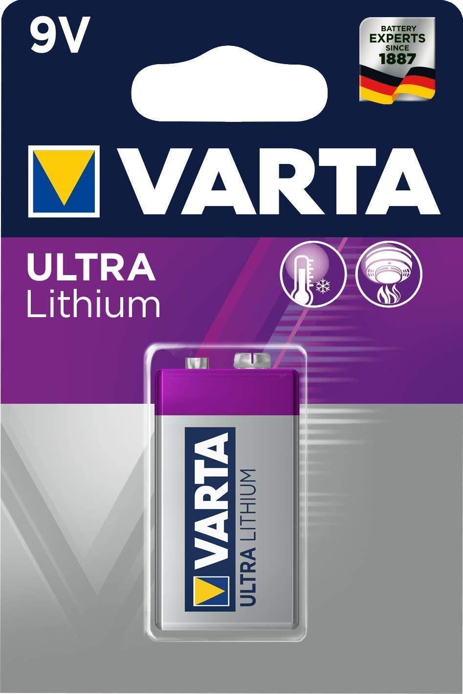 Varta Ultra Lithium 6122 9V-Block Batterie - 1er Blister