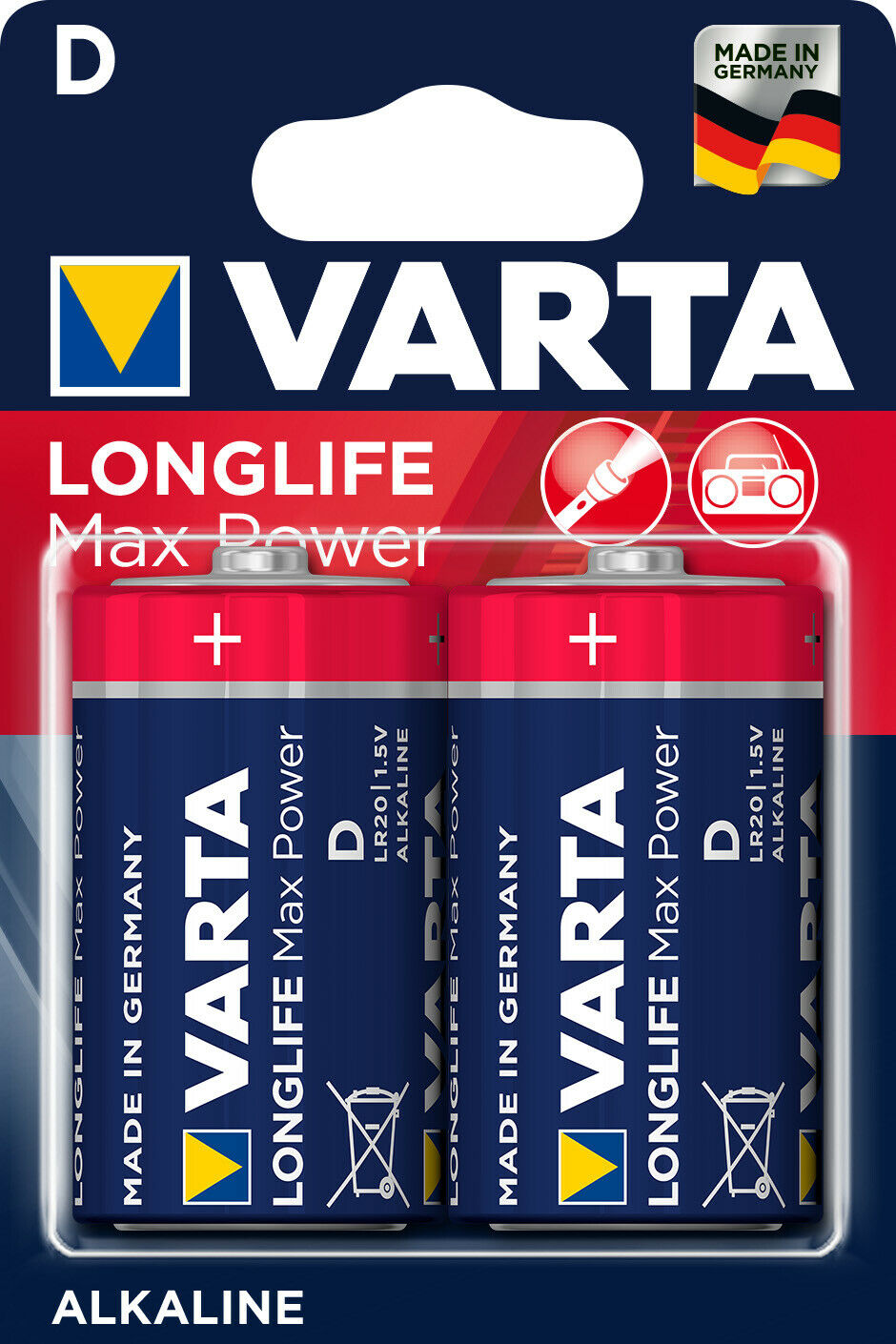 VARTA 4720 MAX TECH D Mono Batterie - 2er Blister